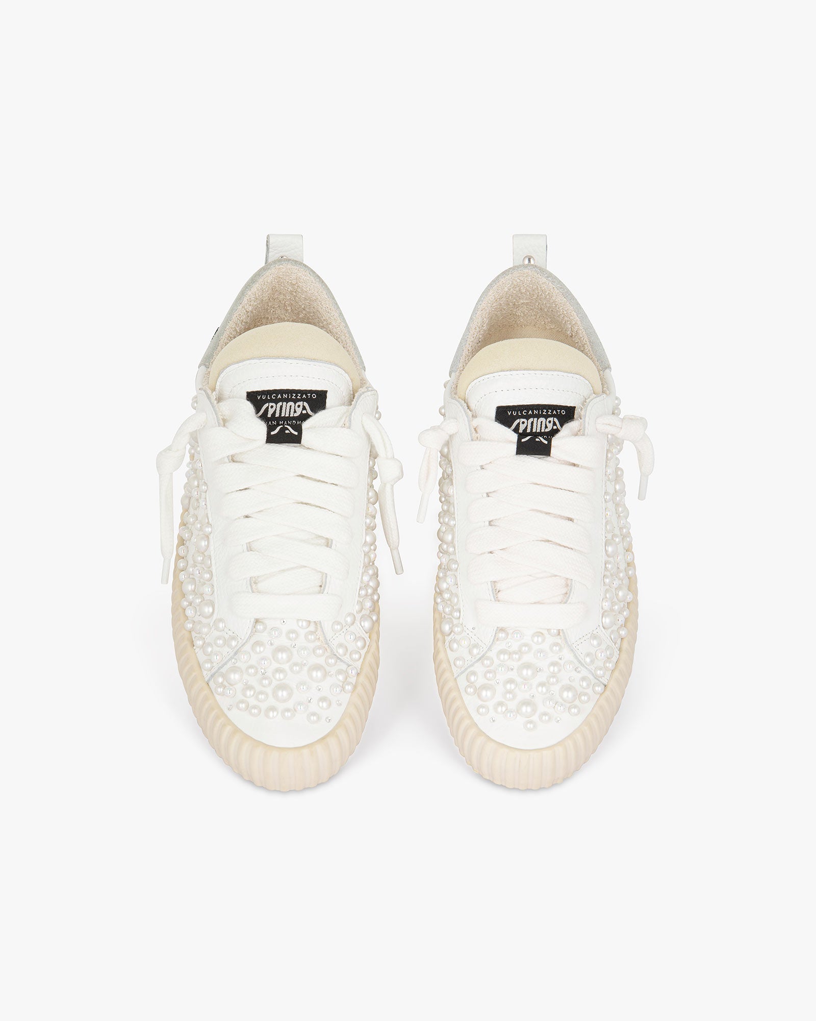 Wavy Leather White Pearl