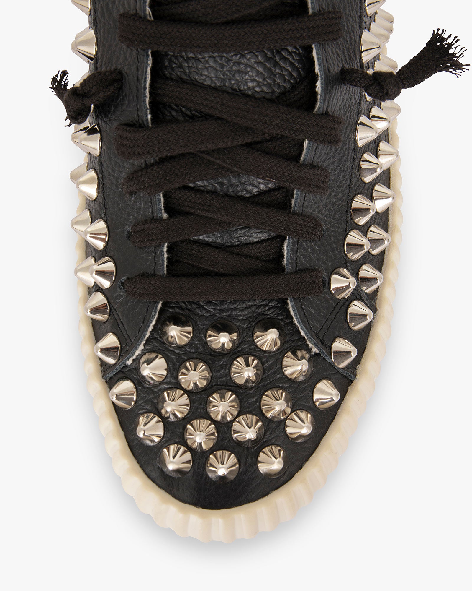 Wavy Leather Black Spike