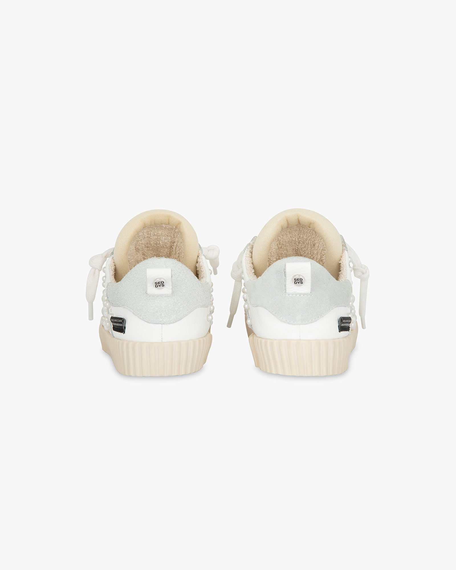 Wavy Leather White Pearl