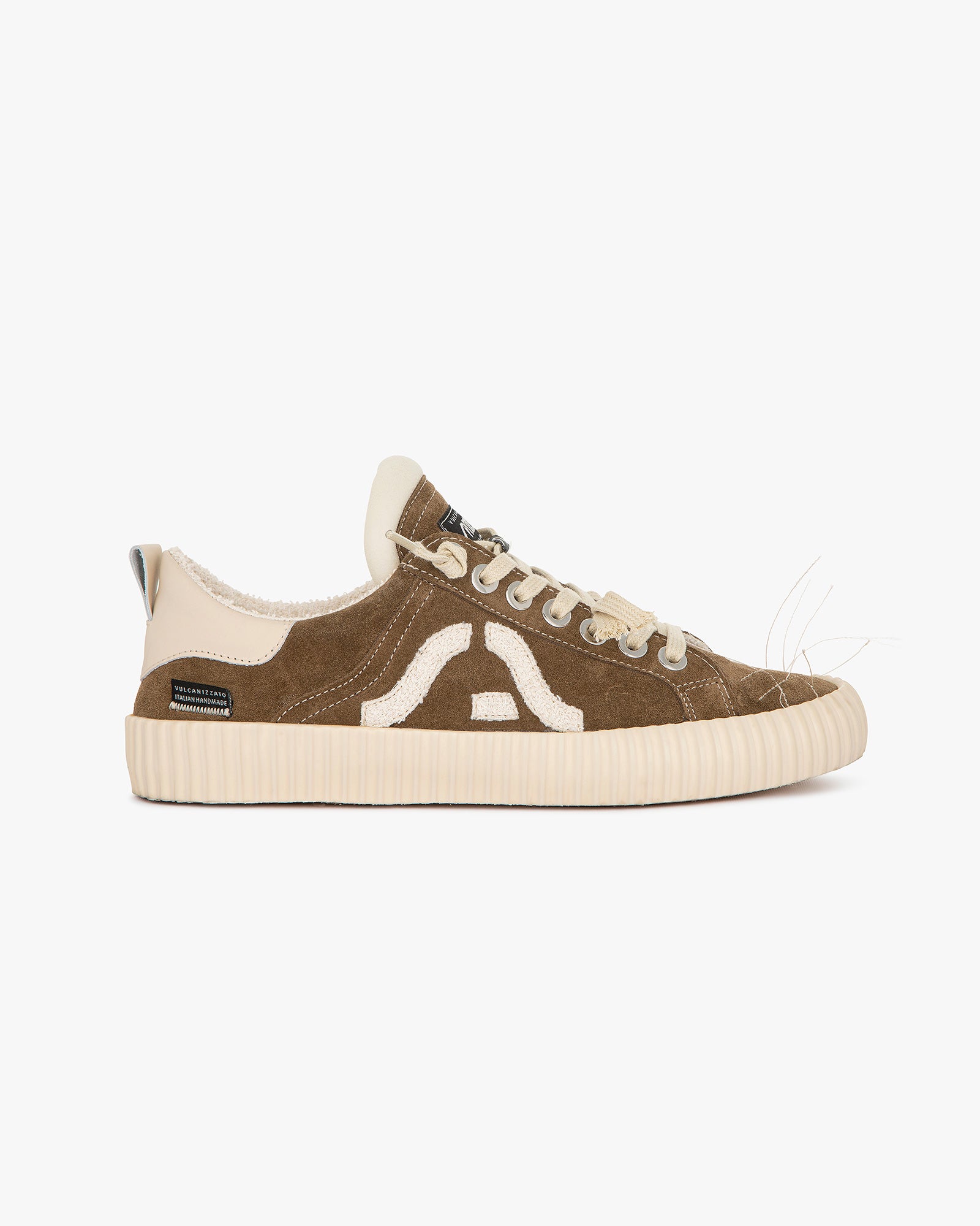 Wavy Suede Taupe Embroidery