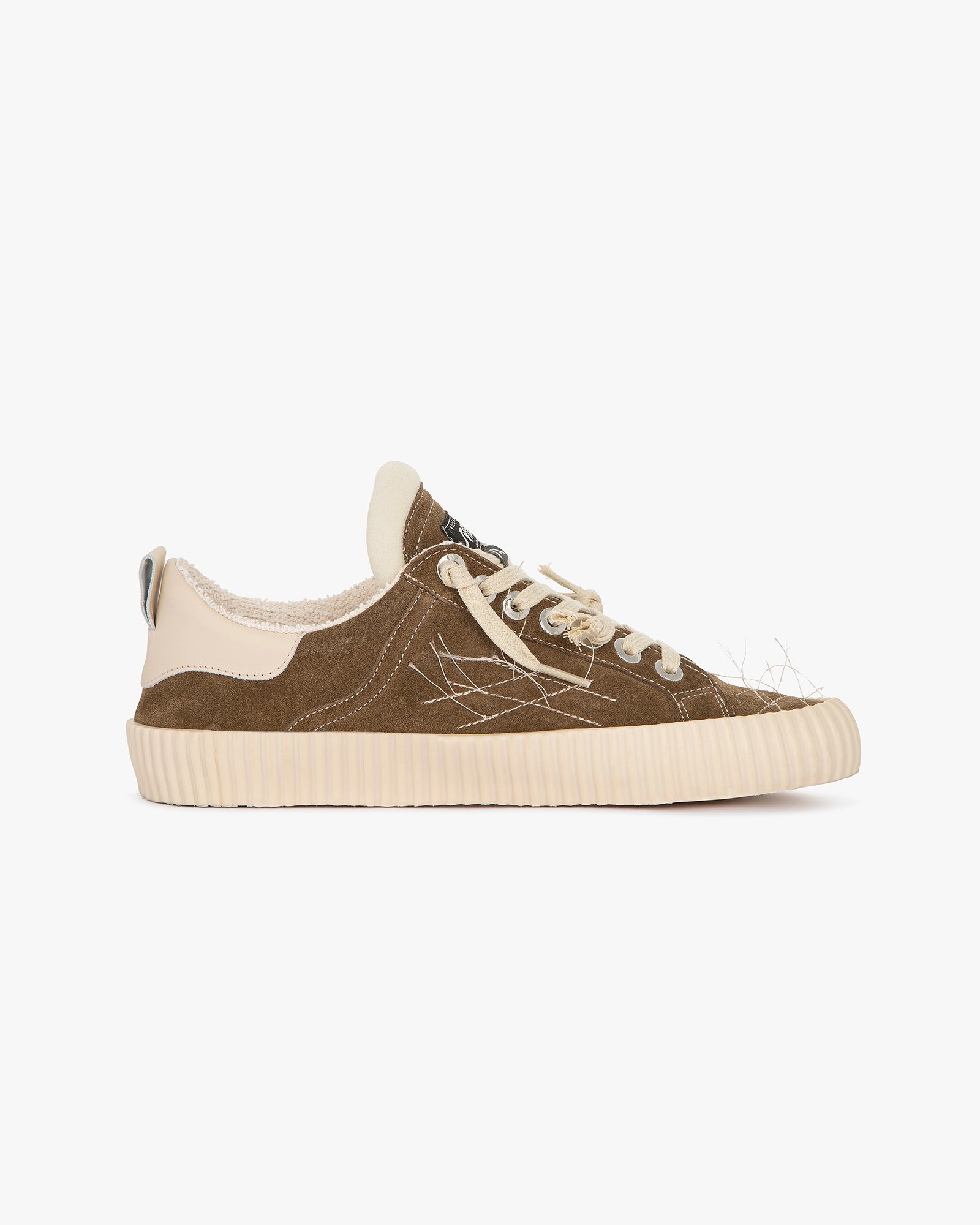 Wavy Suede Taupe Embroidery