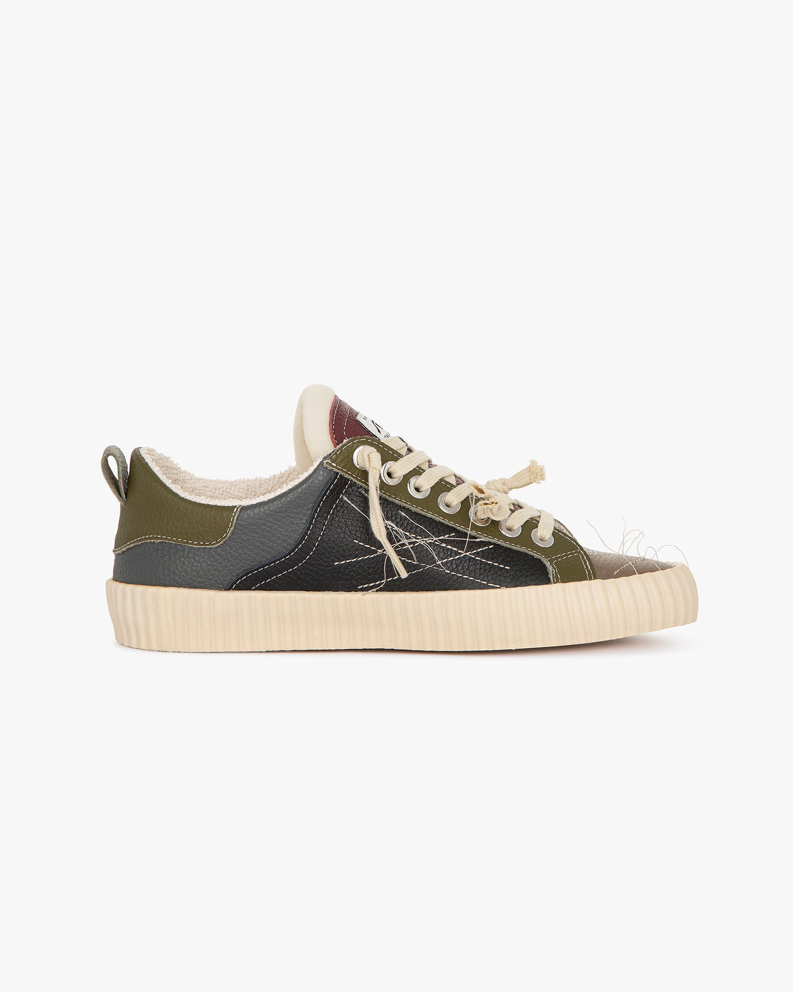 Wavy Leather Multicolor Embroidery
