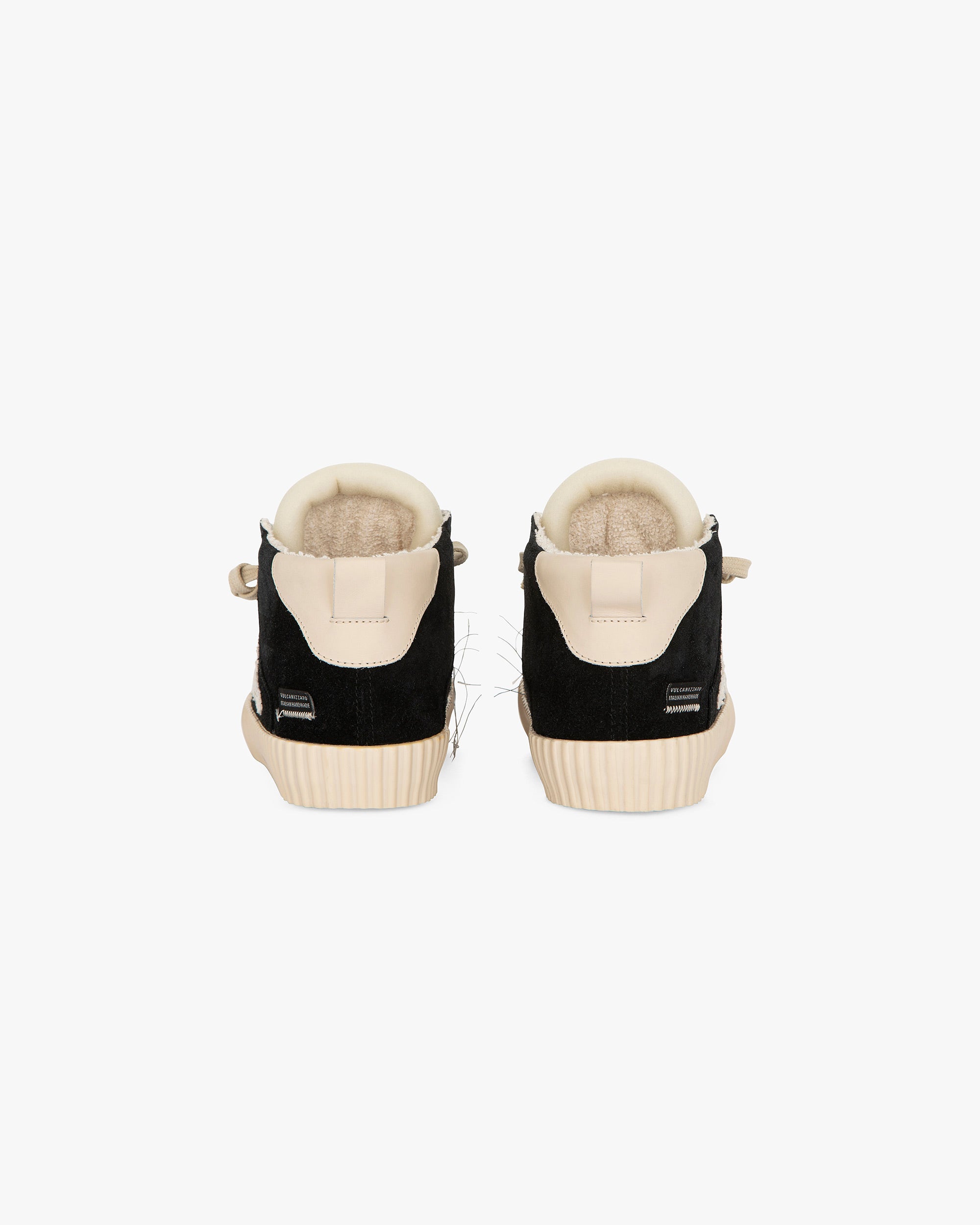 Wavy Suede Black High Top Embroidery