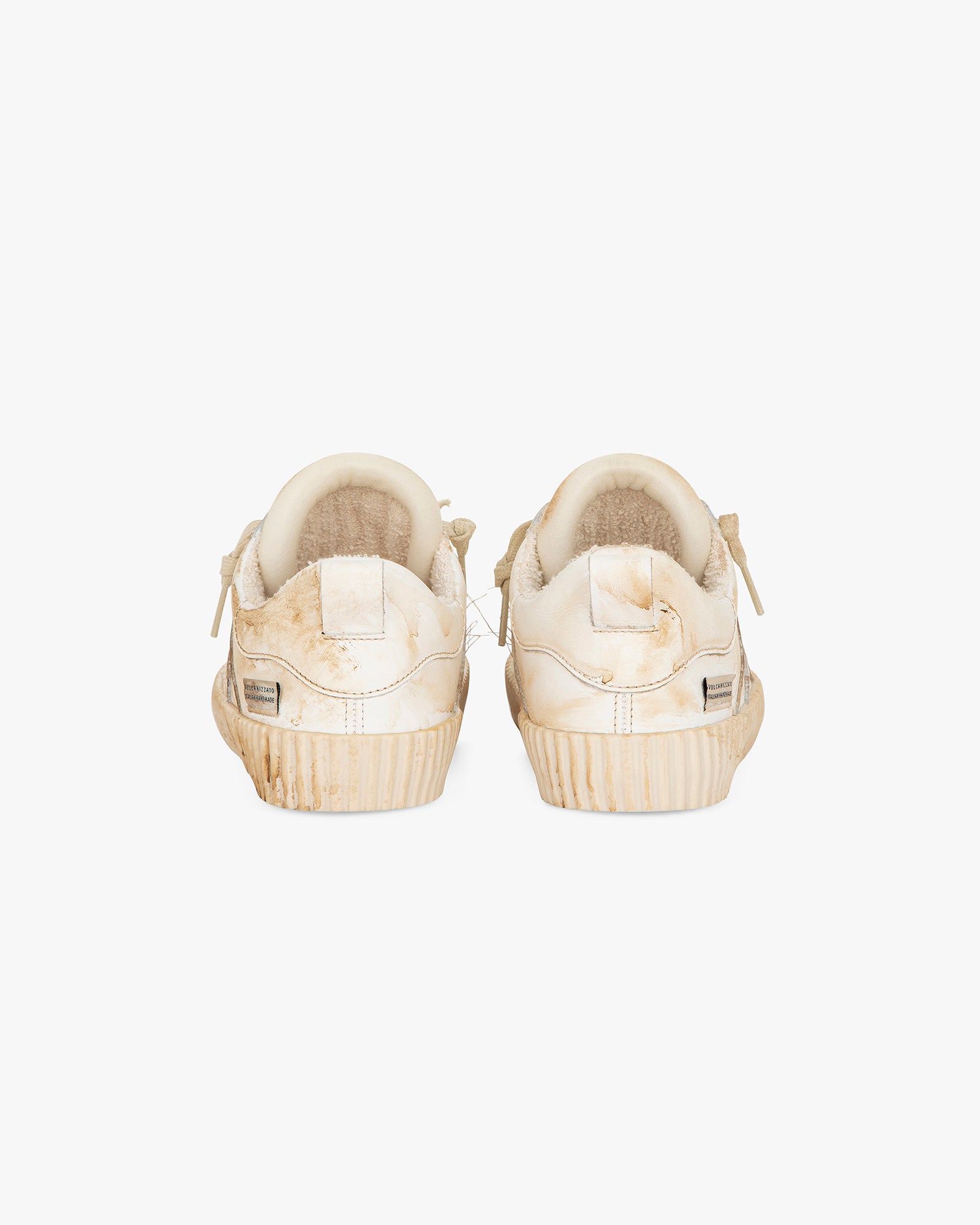 Wavy Leather White Embroidery Vintage