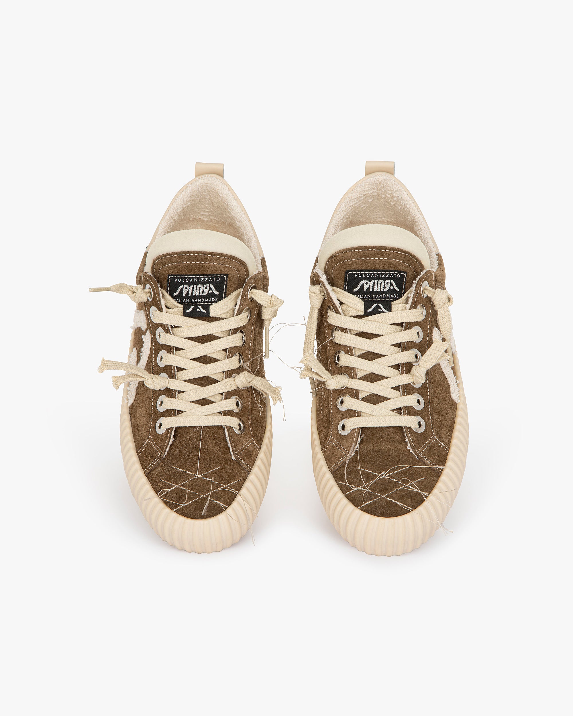 Wavy Suede Taupe Embroidery
