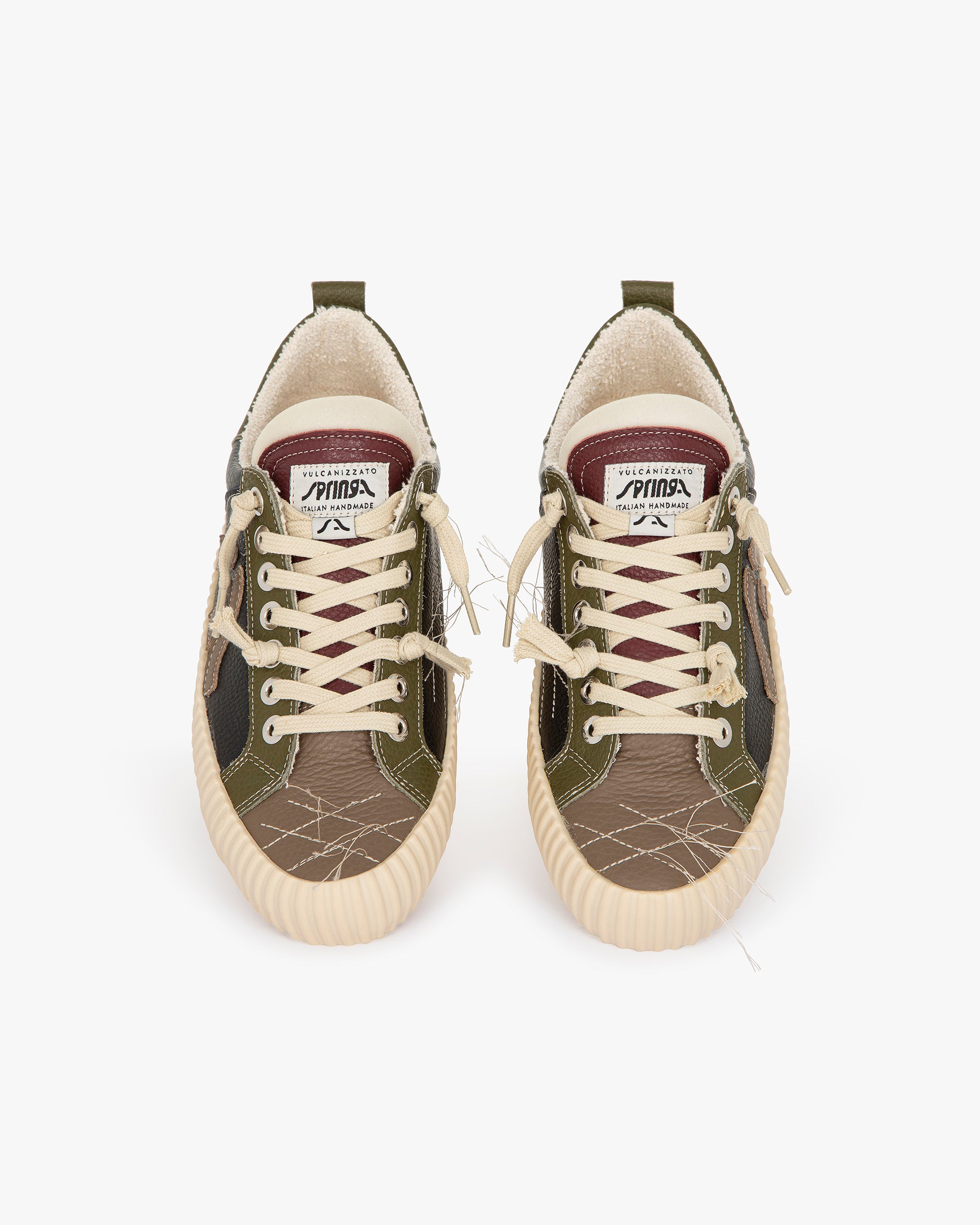 Wavy Leather Multicolor Embroidery