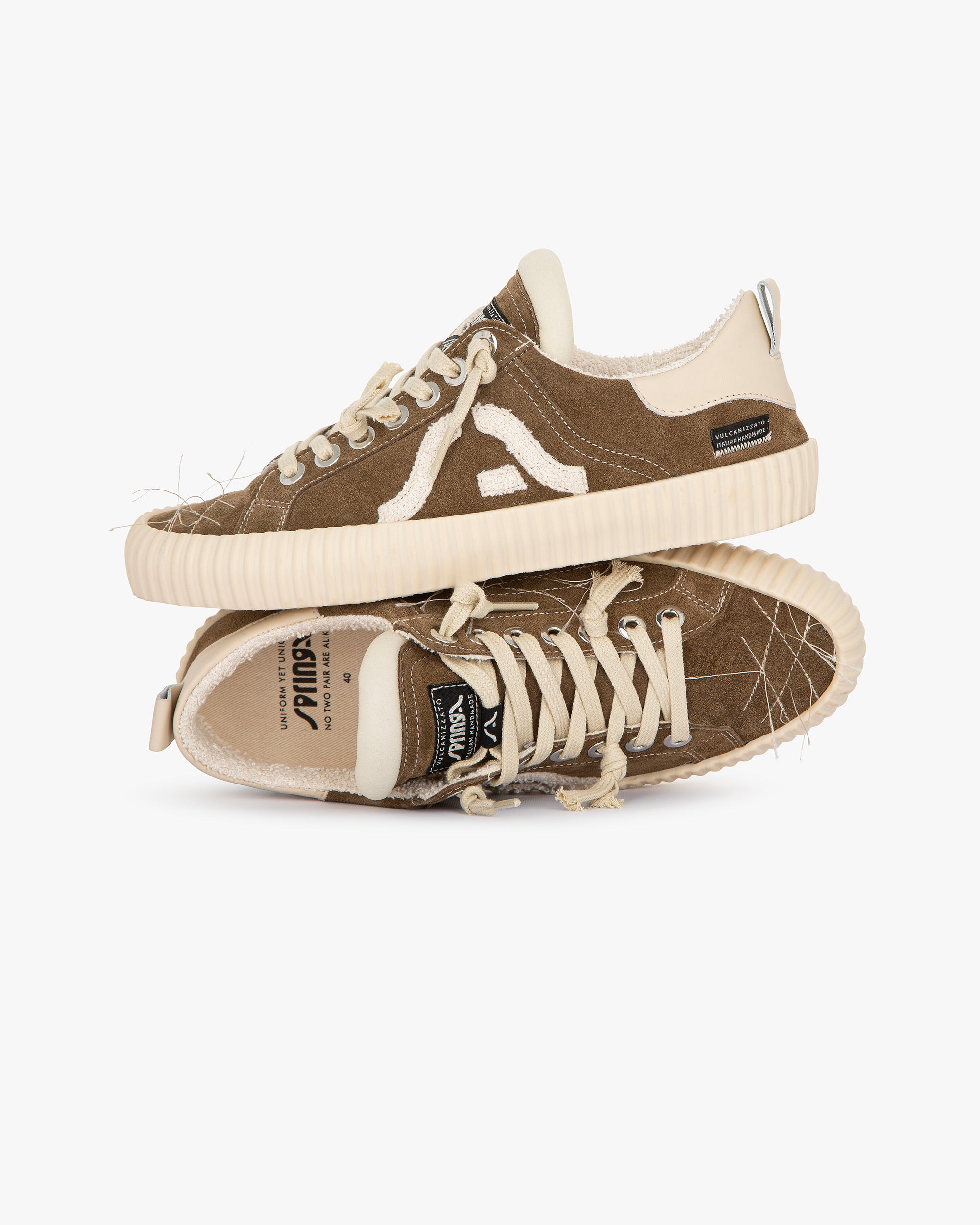 Wavy Suede Taupe Embroidery
