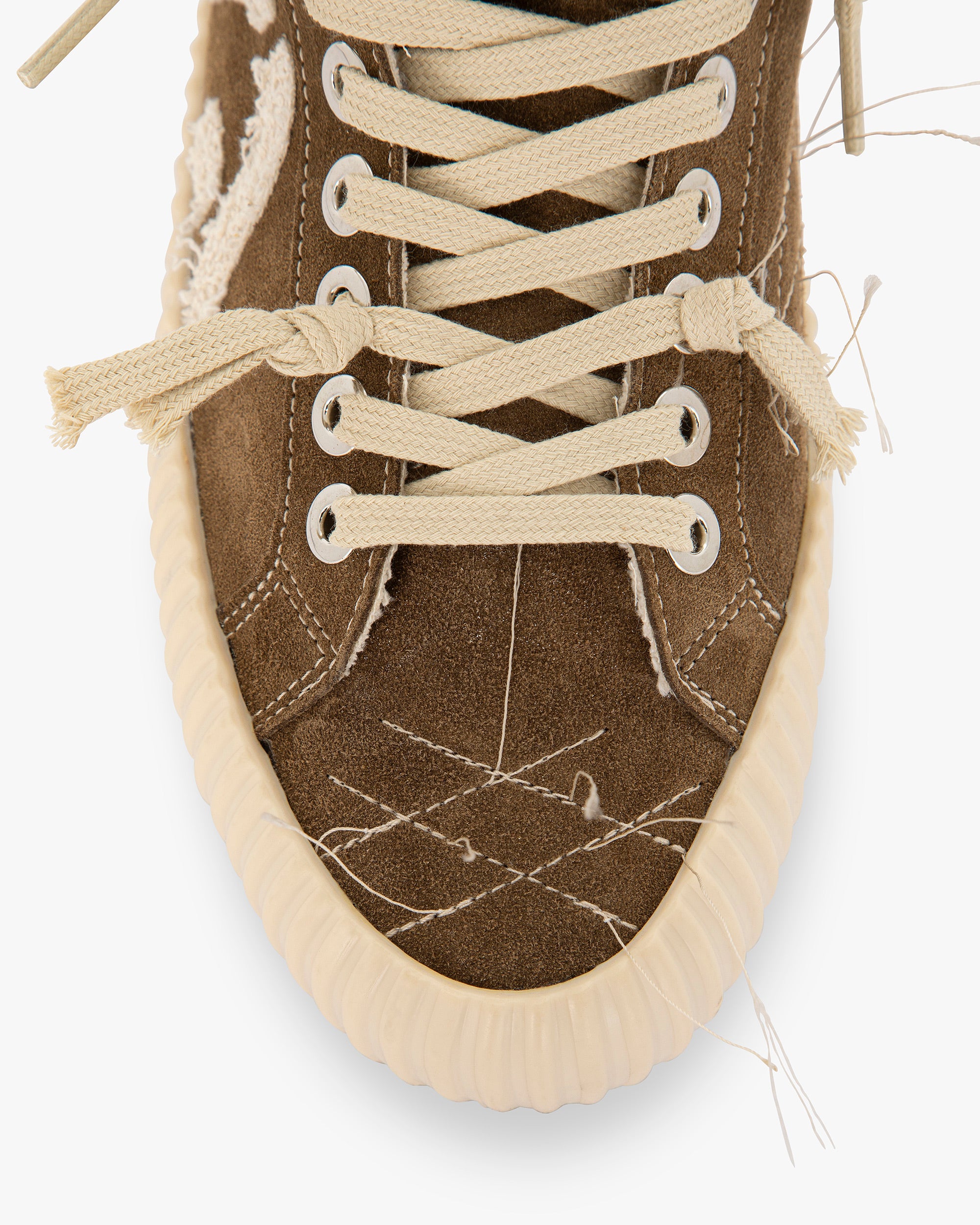 Wavy Suede Taupe Embroidery