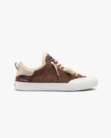 Wavy "Unnatural" Suede Brown Embroidery