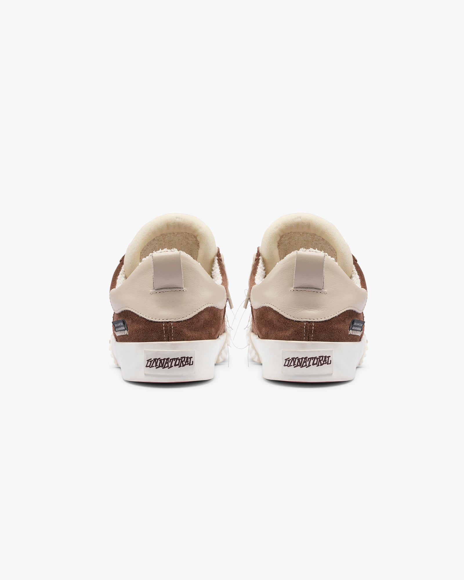 Wavy "Unnatural" Suede Brown Embroidery