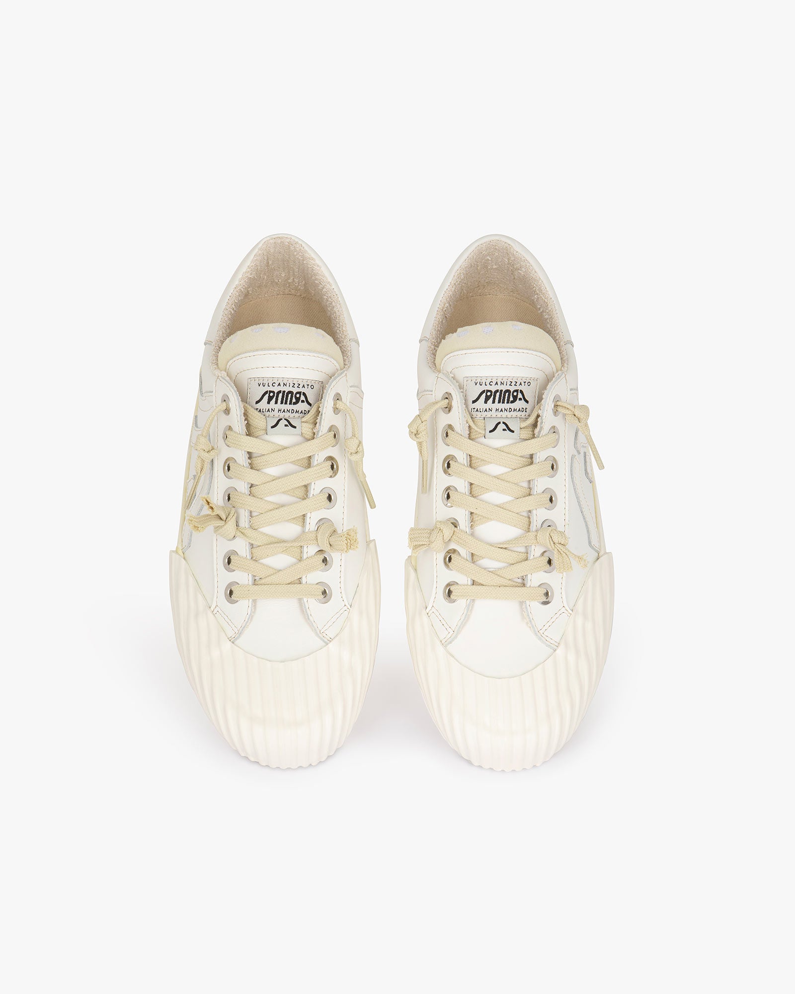 Wavy Shell Leather White