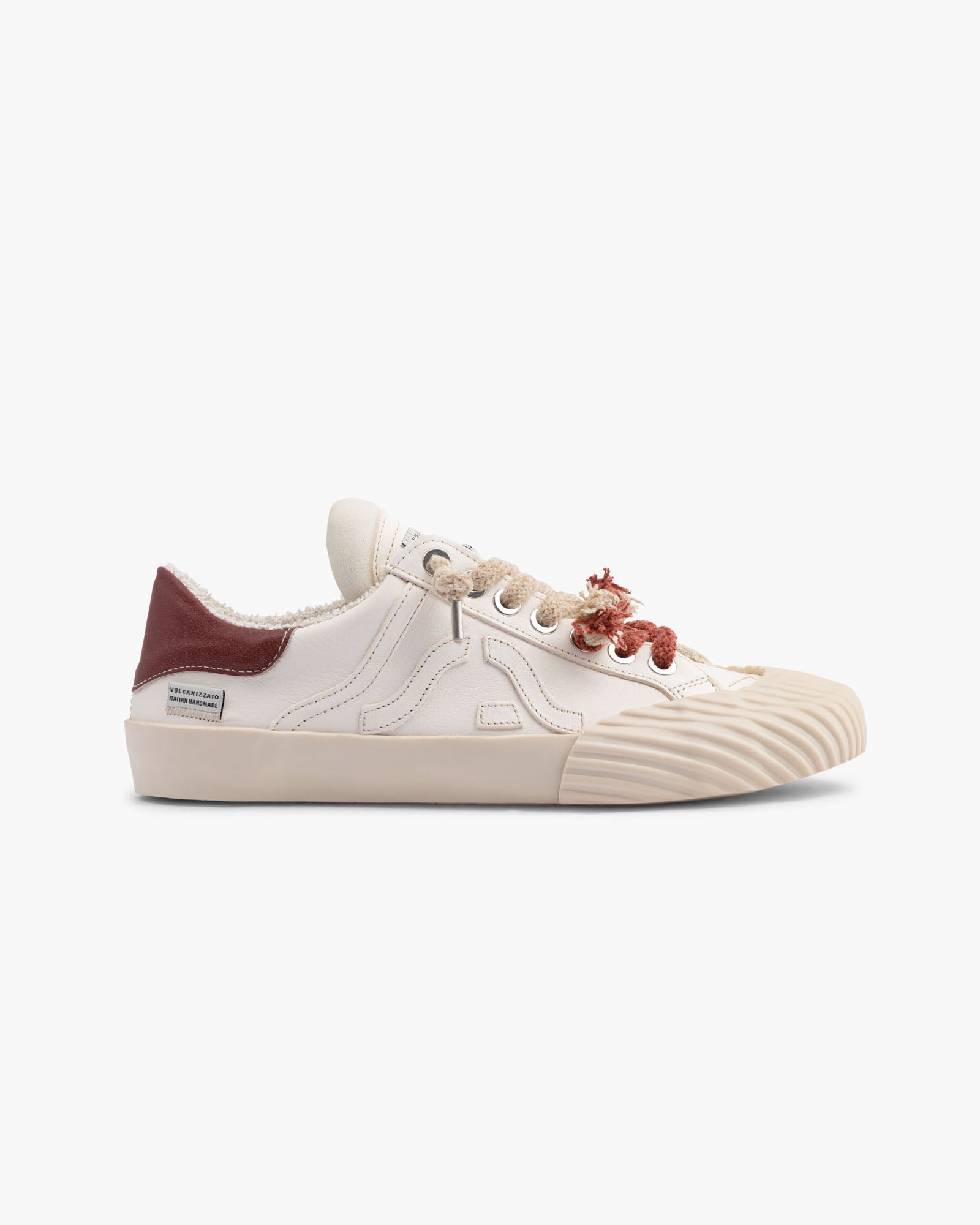 Wavy Shell Leather Cream Embroidery