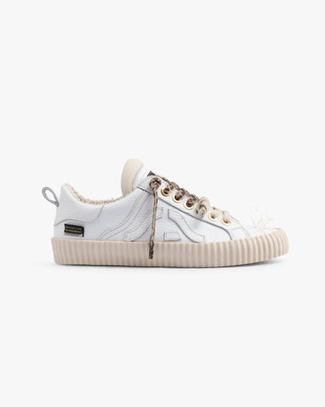 Wavy Leather White Embroidery 2M
