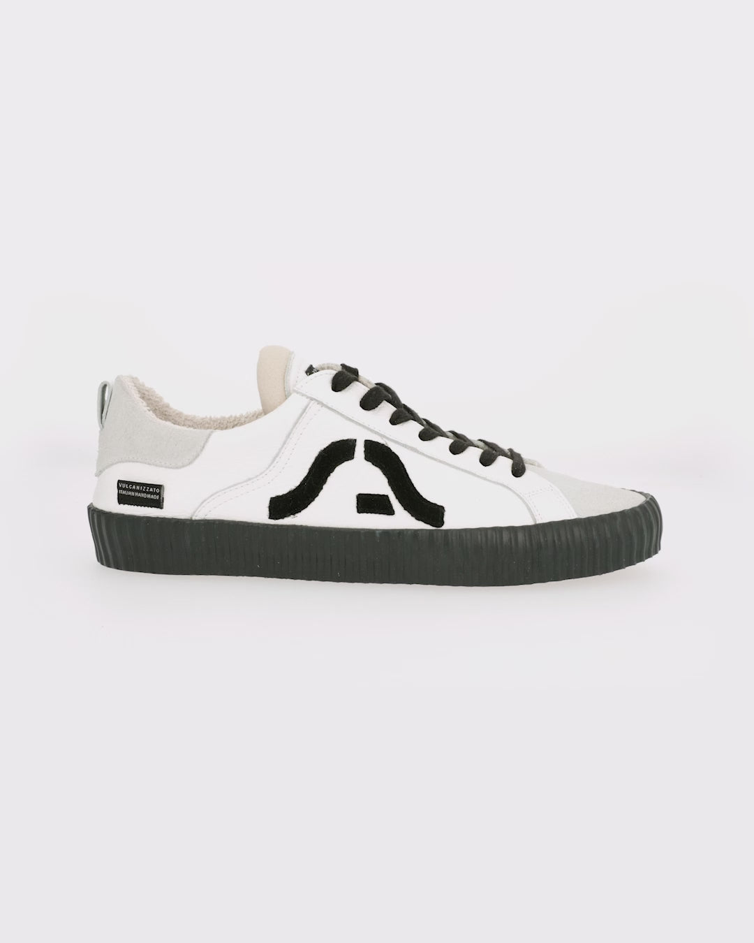 Wavy Leather & Suede White