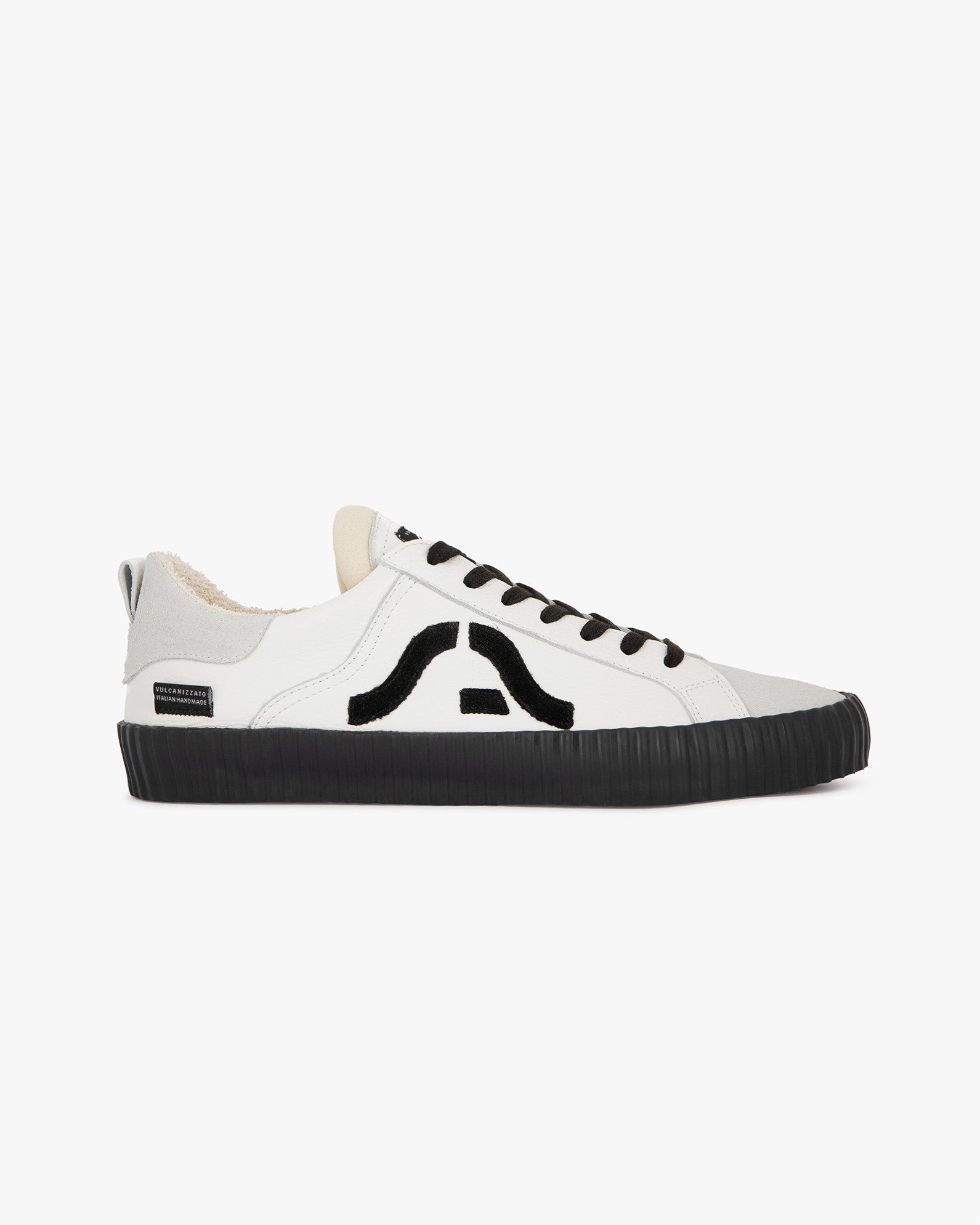 Wavy Leather & Suede White