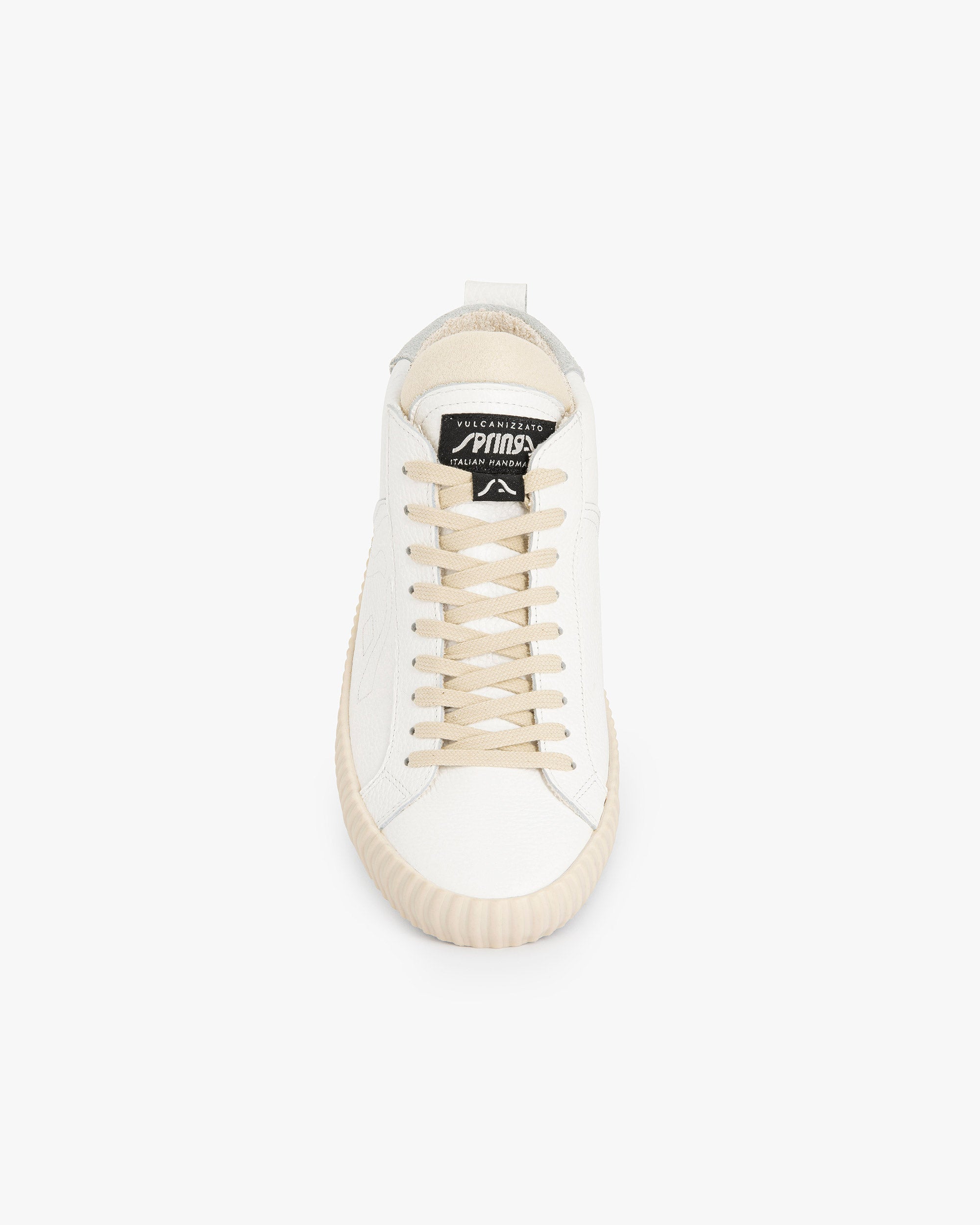 Wavy Leather White High Top