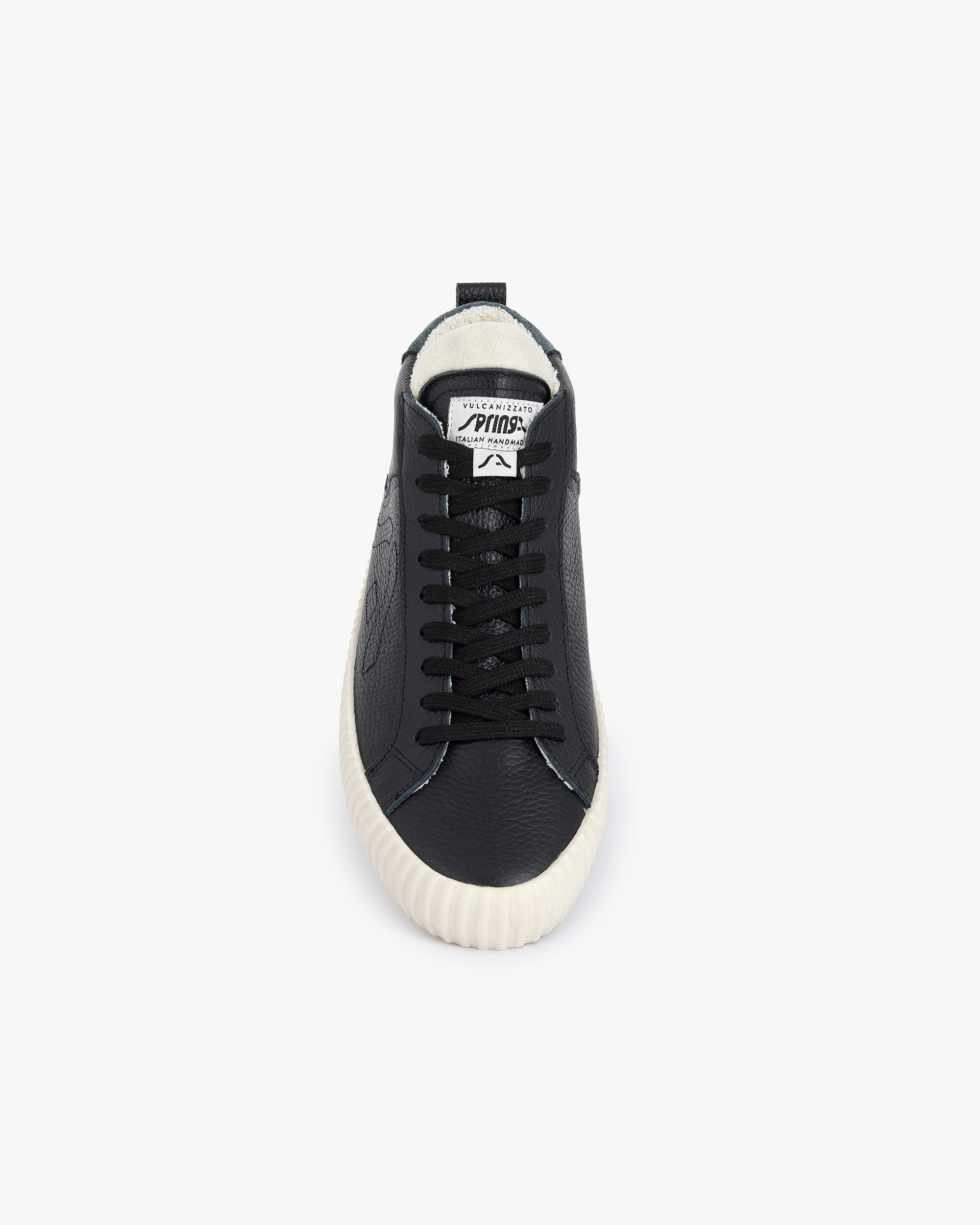 Wavy Leather Black High Top