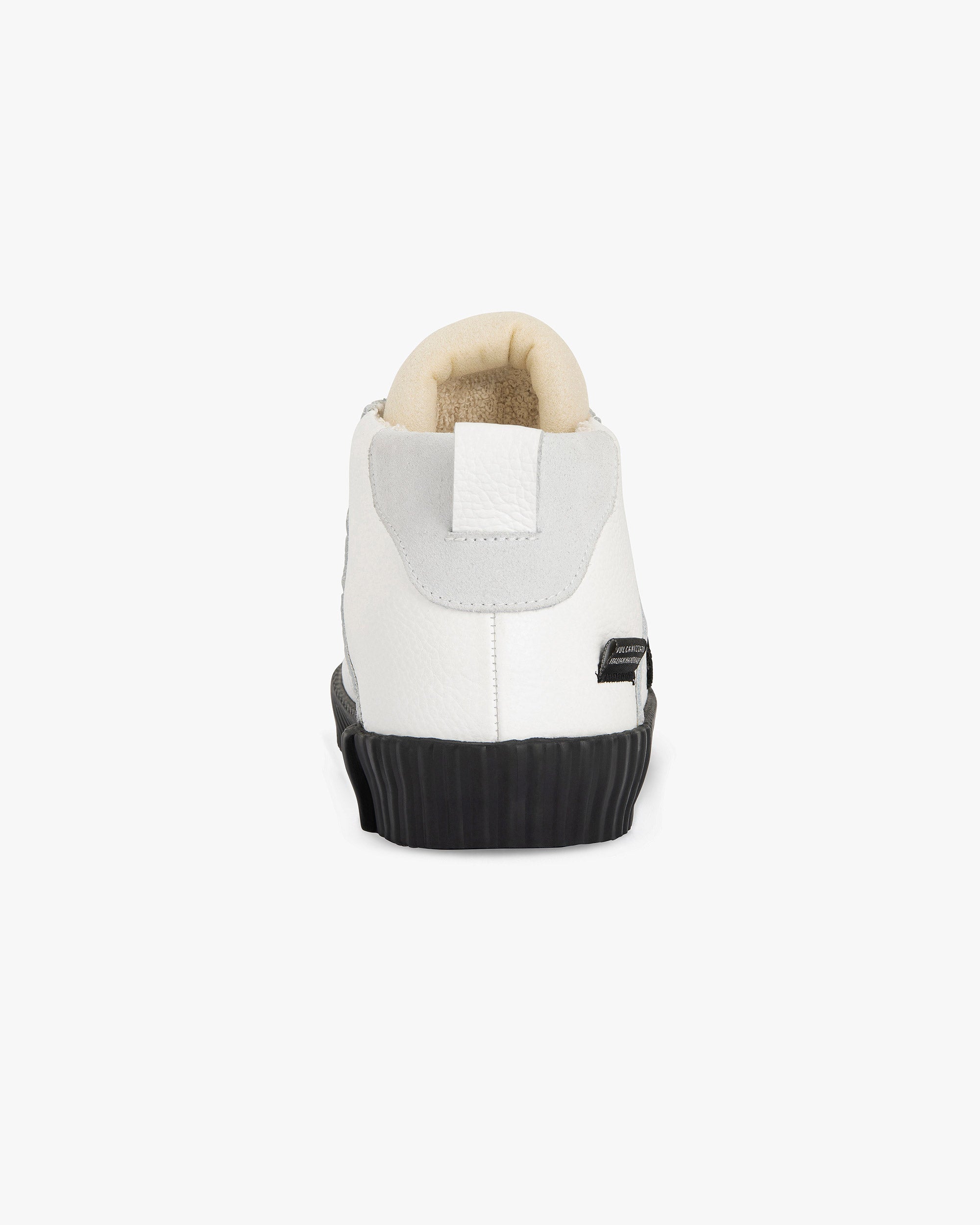 Wavy Leather Black and White High Top