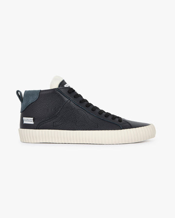 Wavy Leather Black High Top